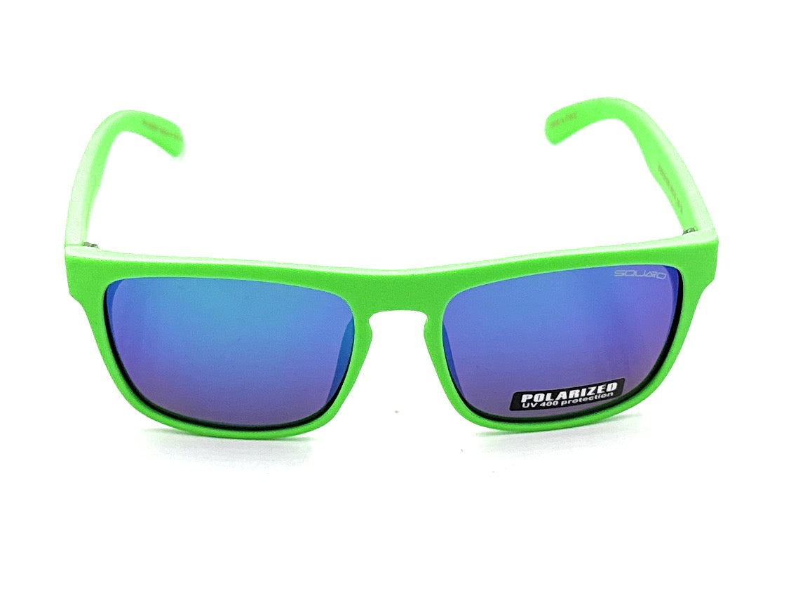 SQUARO Matte Black Polarized TAC Sunglasses β Blue Mirror Lenses with UV400 Protection               SQ20251532