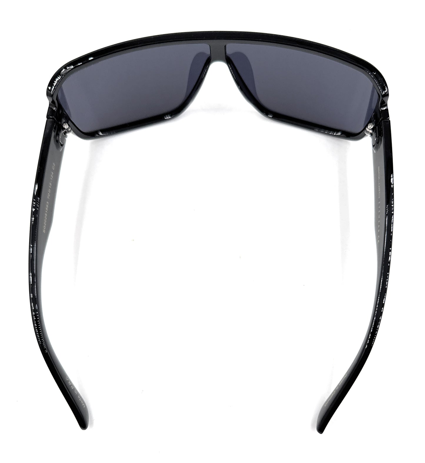 Squaro Bold Flat Top Shield Sunglasses - Black Frame with Smoke Gray Lenses Premium Quality Fashion Sunglasses – Black Frame with Gradient Gray Lenses | Classic Square Design SQ20251563