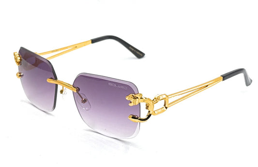 Luxury Rimless Geometric Sunglasses – Gradient Purple Lens | SQUARO Premium Non- Polarized    SQ20251559