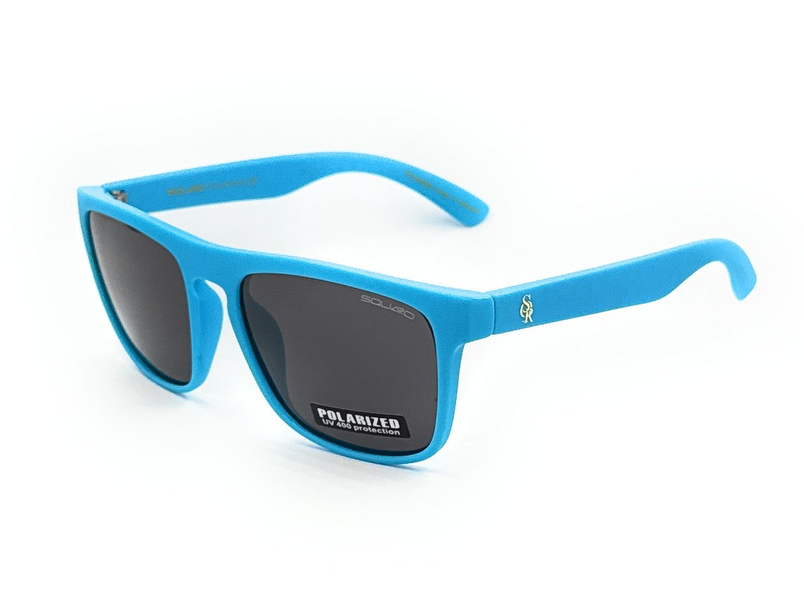 SQUARO Matte Black Polarized TAC Sunglasses β Blue Mirror Lenses with UV400 Protection               SQ20251532