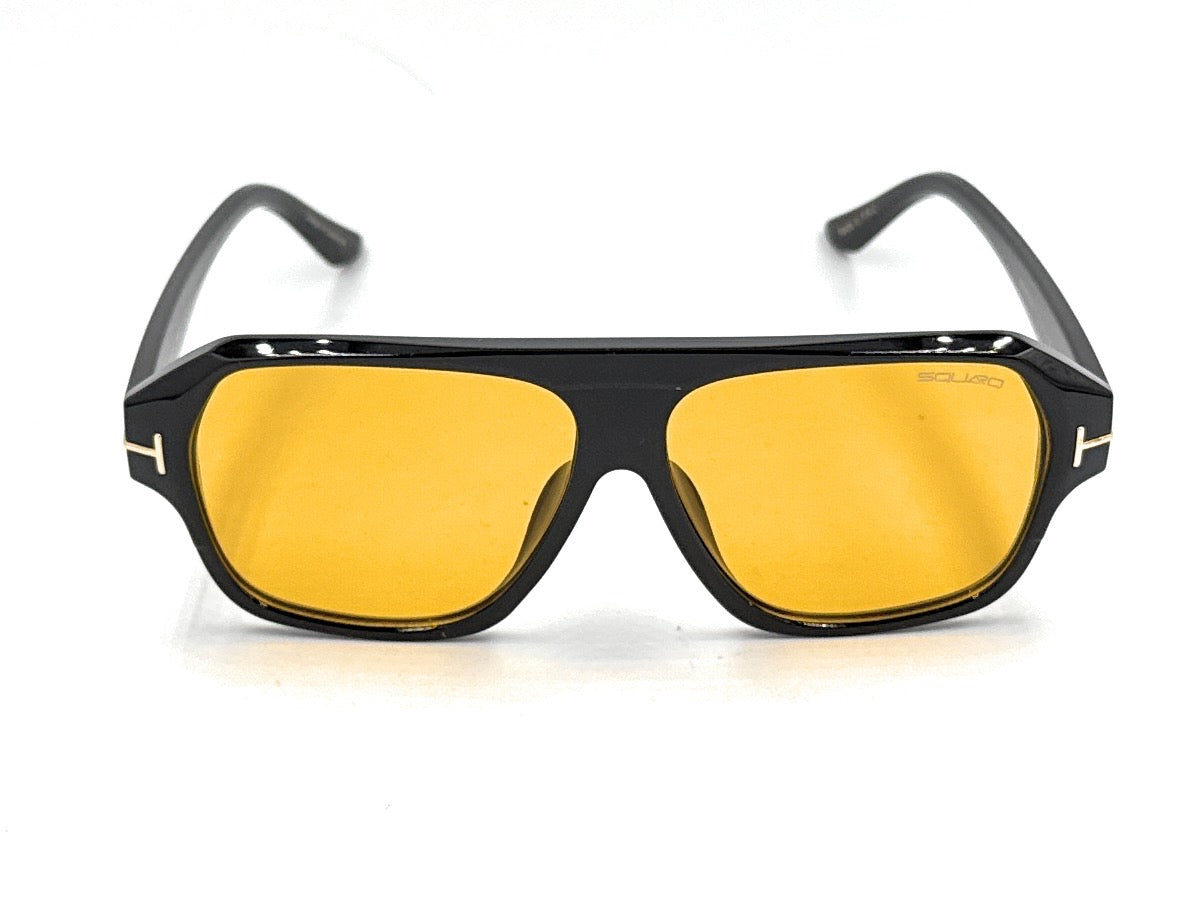 SQUARO Premium Quality Fashion Sunglasses – Black Frame with Gradient Gray Lenses | Classic Square Design SQ20241520
