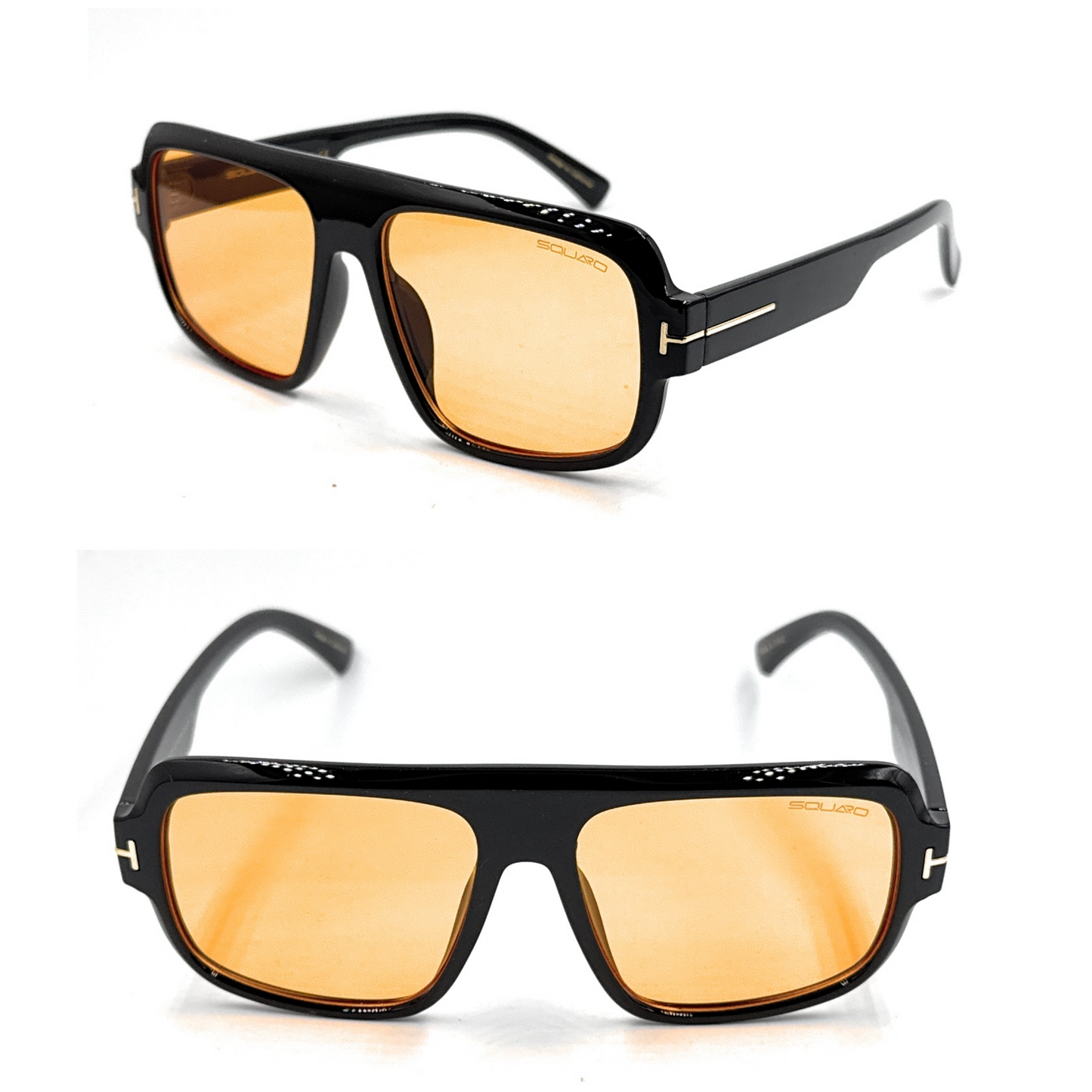 SQUARO Premium Quality Fashion Sunglasses – Black Frame with Gradient Gray Lenses | Classic Square Design SQ20241520