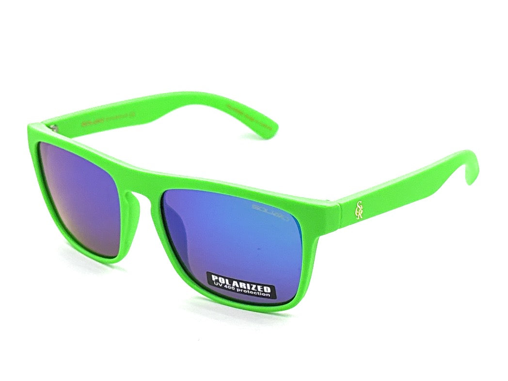 SQUARO Matte Black Polarized TAC Sunglasses β Blue Mirror Lenses with UV400 Protection               SQ20251532