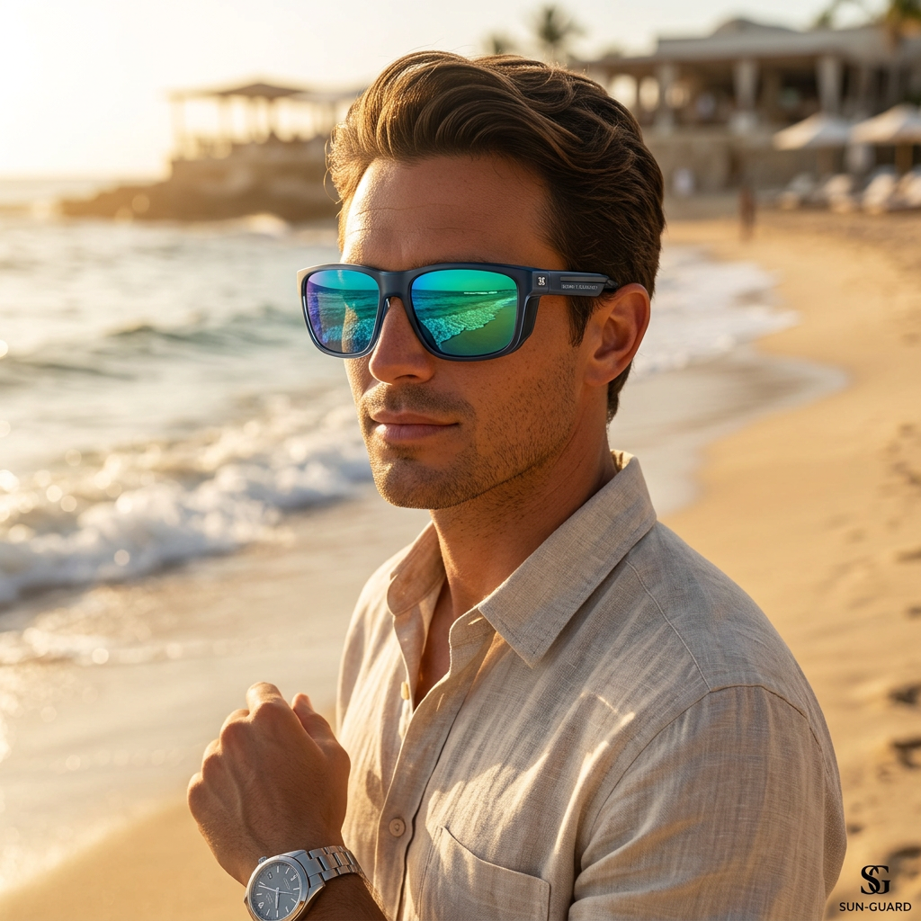 SQUARO Polarized Sunglasses Fishing Driving Hiking Running Rectangular Men Women Unisex UVB-UVA 400 S16108