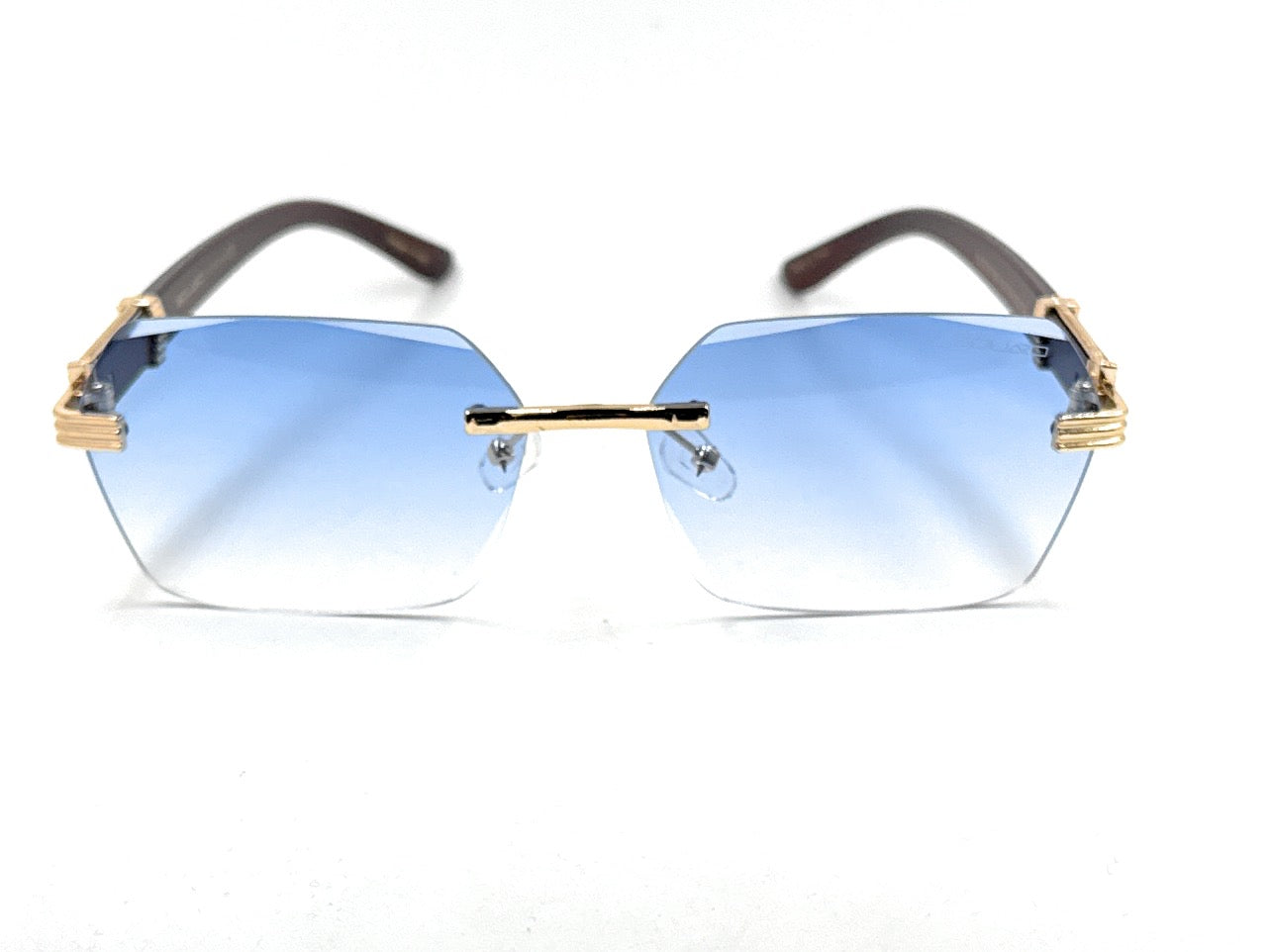 Luxury Rimless Geometric Sunglasses – Gradient Purple Lens | SQUARO Premium Non- Polarized    SQ20251559
