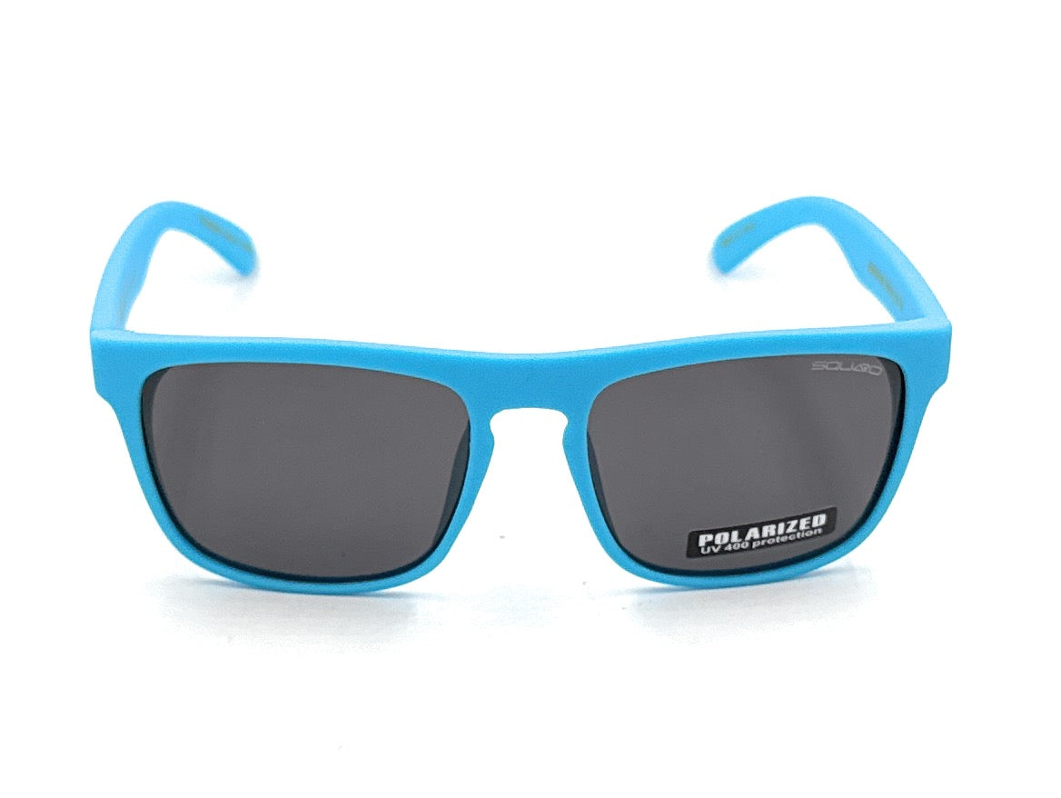 SQUARO Matte Black Polarized TAC Sunglasses β Blue Mirror Lenses with UV400 Protection               SQ20251532
