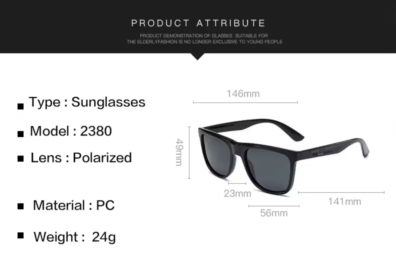 SQUARO Classic Brown Polarized TAC Sunglasses – UV400 Protection & Lightweight Design SQUAROSunglasses - UV400 Protection with TAC Lenses SQ20251533