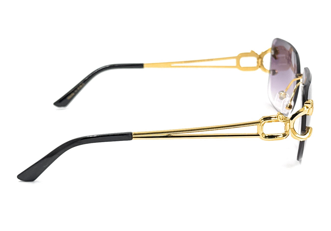 Luxury Rimless Geometric Sunglasses – Gradient Purple Lens | SQUARO Premium UVA- %100 protection SQ20251573