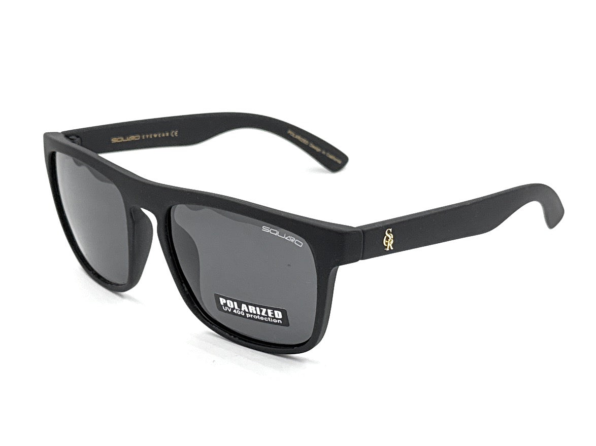 SQUARO Matte Black Polarized TAC Sunglasses β Blue Mirror Lenses with UV400 Protection               SQ20251532