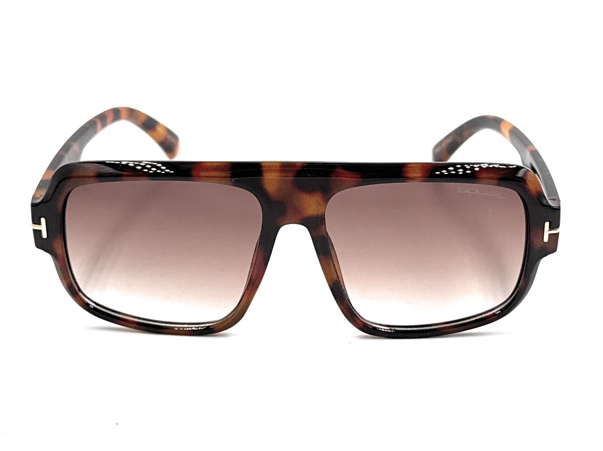 SQUARO Premium Quality Fashion Sunglasses – Black Frame with Gradient Gray Lenses | Classic Square Design SQ20241520