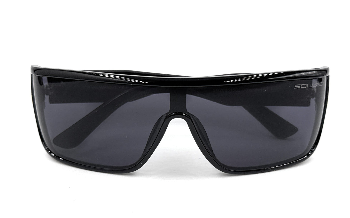 Squaro Bold Flat Top Shield Sunglasses - Black Frame with Smoke Gray Lenses Premium Quality Fashion Sunglasses – Black Frame with Gradient Gray Lenses | Classic Square Design SQ20251563