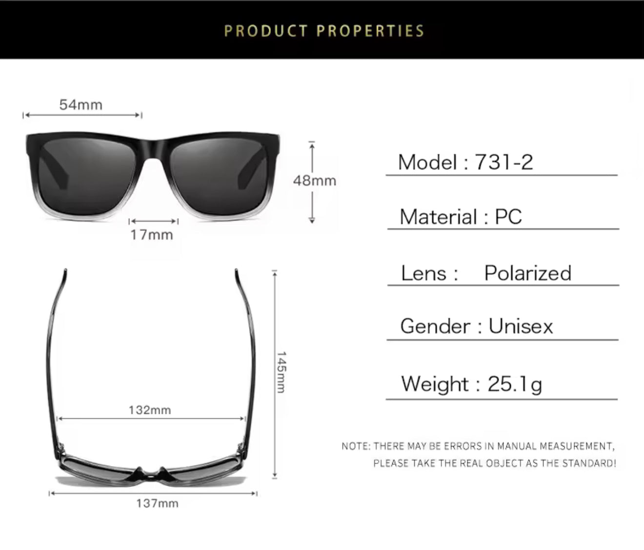 SQUARO Polarized Sunglasses Men Women Driving Fishing Biking Hiking UVB-UVA %100 protection SQ4165