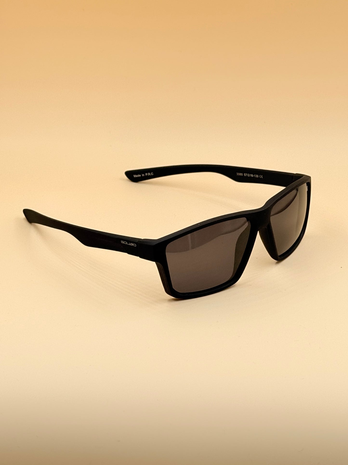 SQUARO Polarized Sunglasses Fishing Driving Hiking Running Rectangular Men Women Unisex UVB-UVA 400 3060 57#16-139(mm)