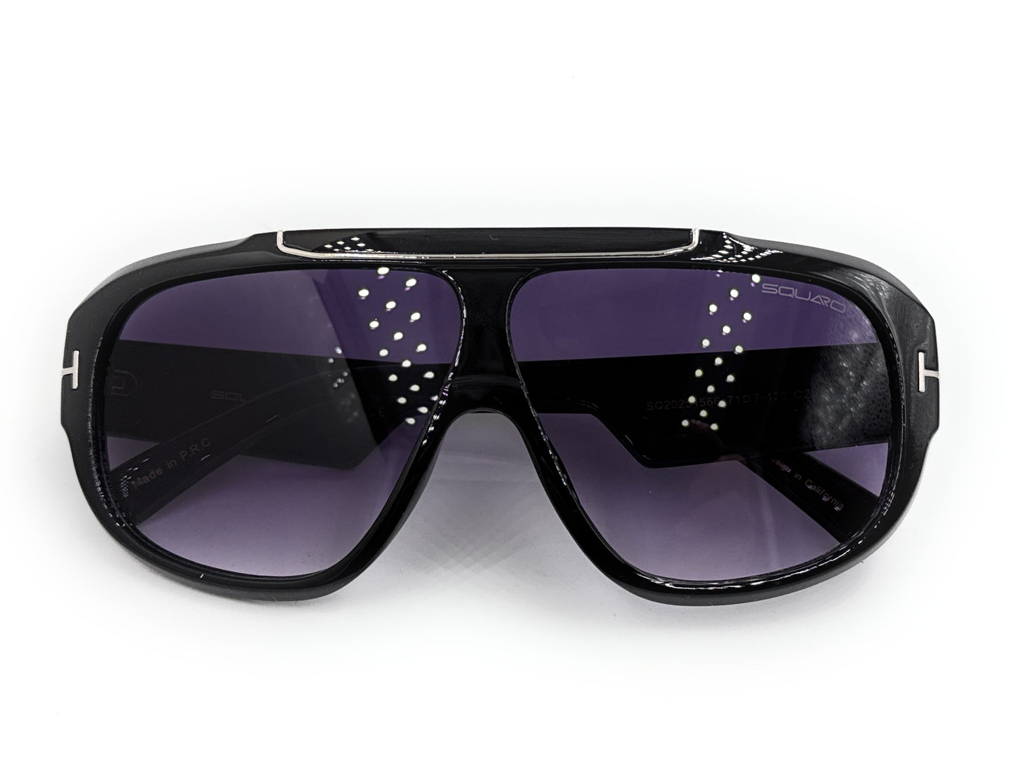 SQUARO Premium Quality Fashion Sunglasses – Black Oversized - Black Frame with Gradient Gray Lenses | Classic Square Design                                 SQ20241520