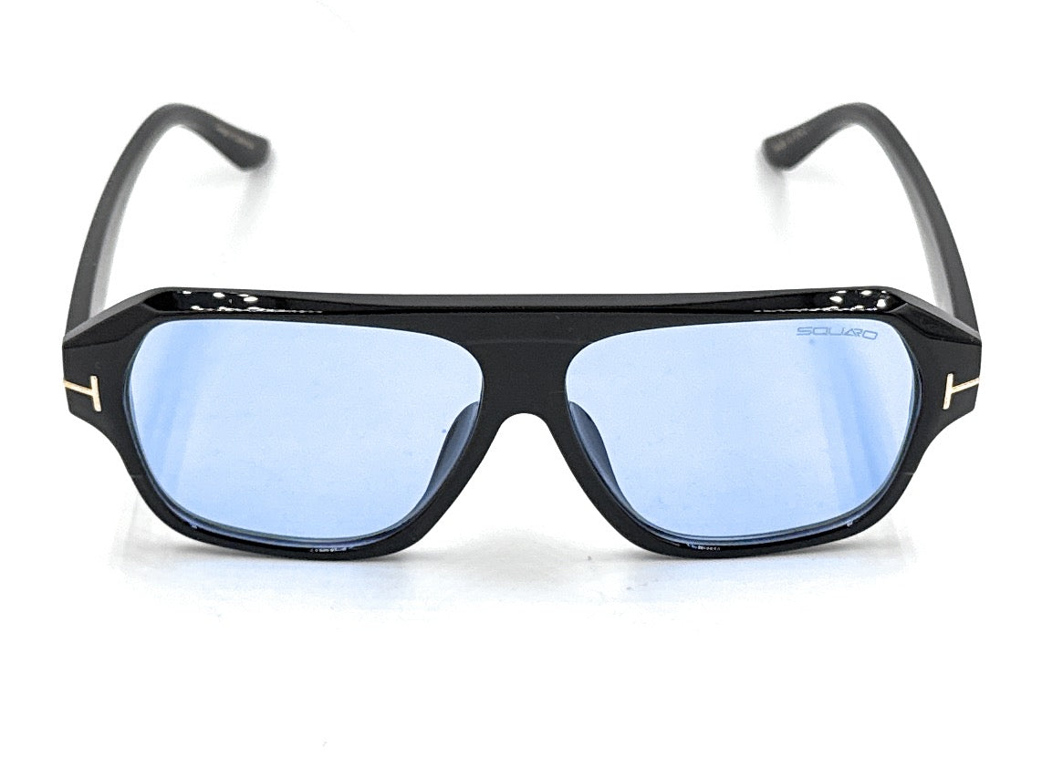 SQUARO Premium Quality Fashion Sunglasses – Black Frame with Gradient Gray Lenses | Classic Square Design SQ20241520