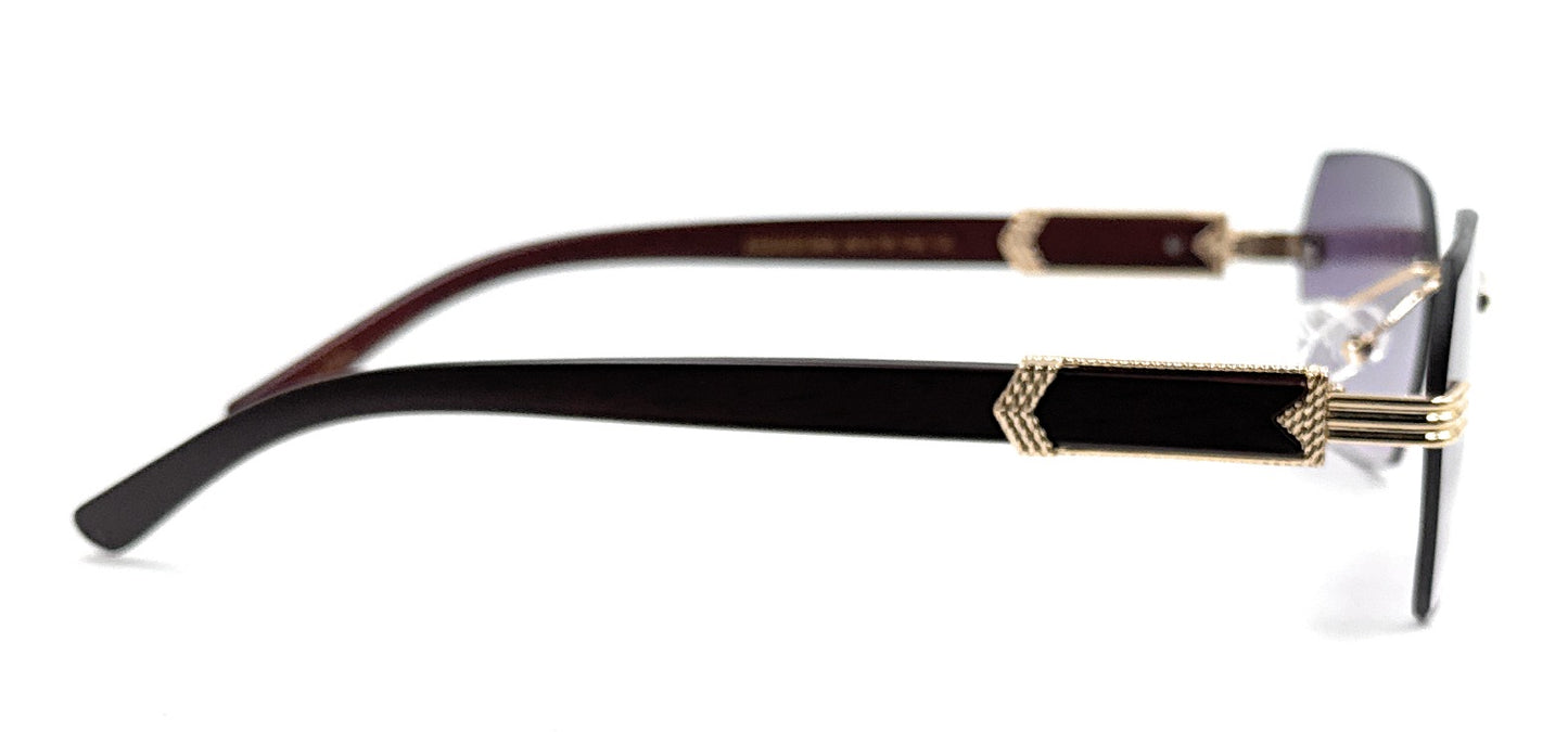 Luxury Rimless Geometric Sunglasses – Gradient Purple Lens | SQUARO Premium Non- Polarized    SQ20251559