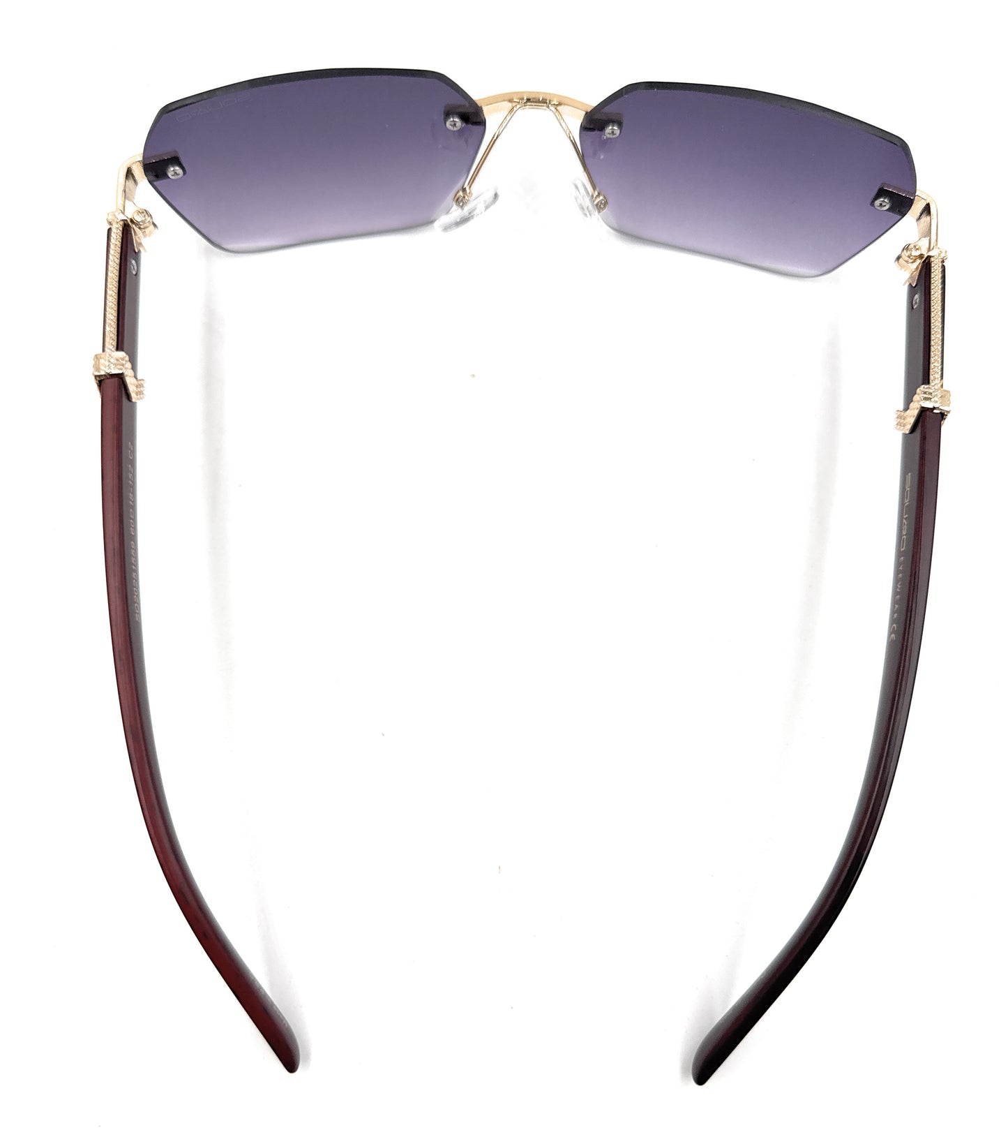 Luxury Rimless Geometric Sunglasses – Gradient Purple Lens | SQUARO Premium Non- Polarized    SQ20251559