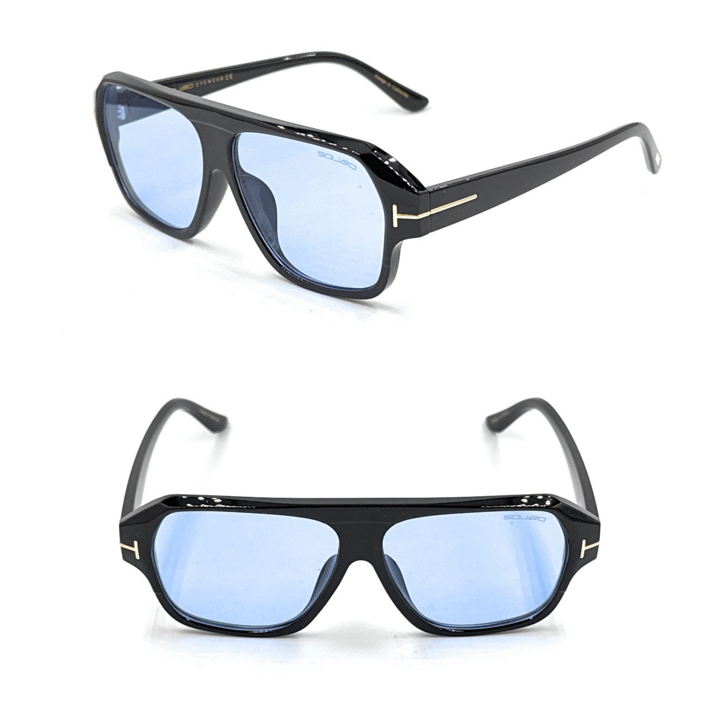 SQUARO Premium Quality Fashion Sunglasses – Black Frame with Gradient Gray Lenses | Classic Square Design SQ20241520