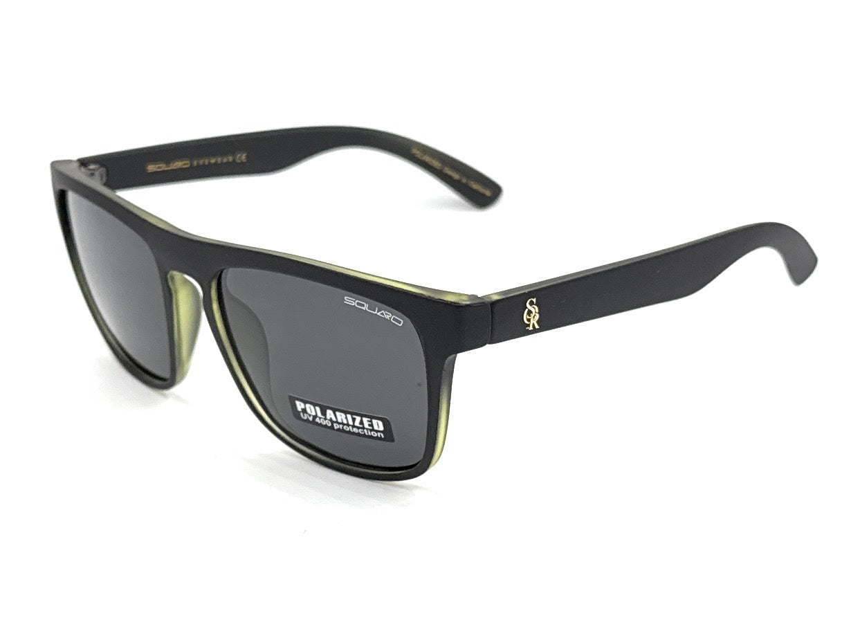 SQUARO Matte Black Polarized TAC Sunglasses β Blue Mirror Lenses with UV400 Protection               SQ20251532