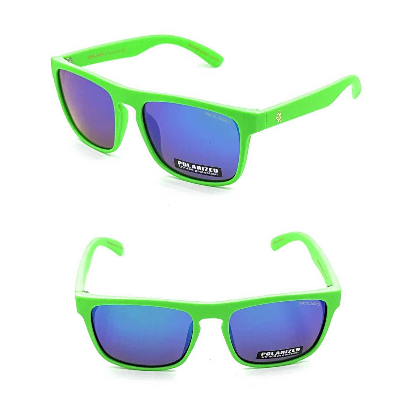 SQUARO Matte Black Polarized TAC Sunglasses β Blue Mirror Lenses with UV400 Protection               SQ20251532