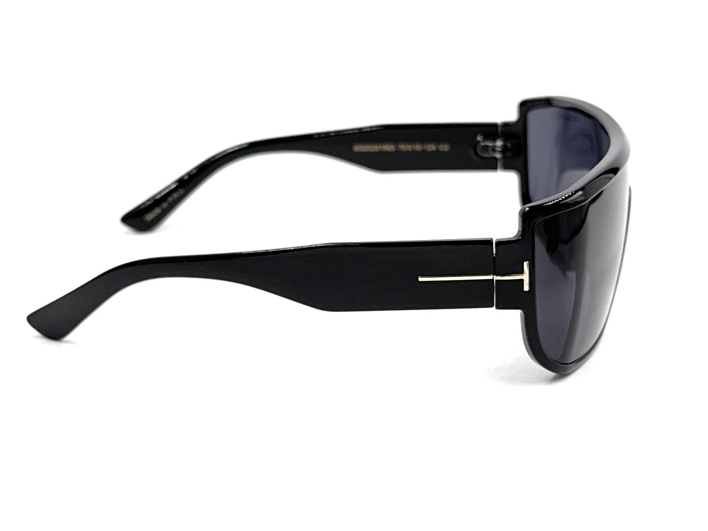 Squaro Bold Flat Top Shield Sunglasses - Black Frame with Smoke Gray Lenses Premium Quality Fashion Sunglasses – Black Frame with Gradient Gray Lenses | Classic Square Design SQ20251563