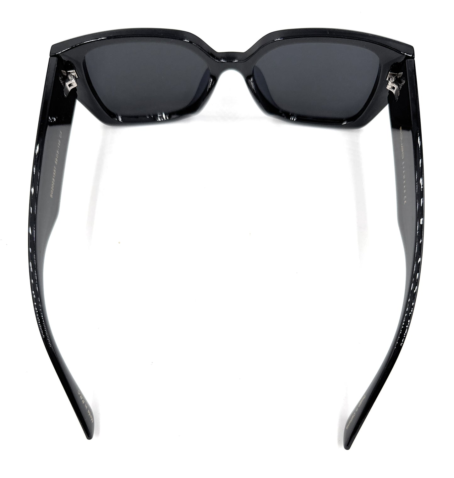 Squaro Plaid Accent Oversized Square Sunglasses – Black Frame with Gradient Brown Lenses SQ20251557