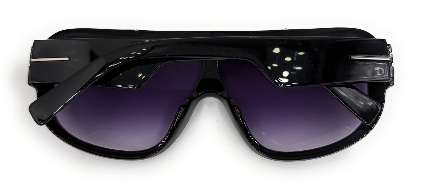 SQUARO Premium Quality Fashion Sunglasses – Black Oversized - Black Frame with Gradient Gray Lenses | Classic Square Design                                 SQ20241520