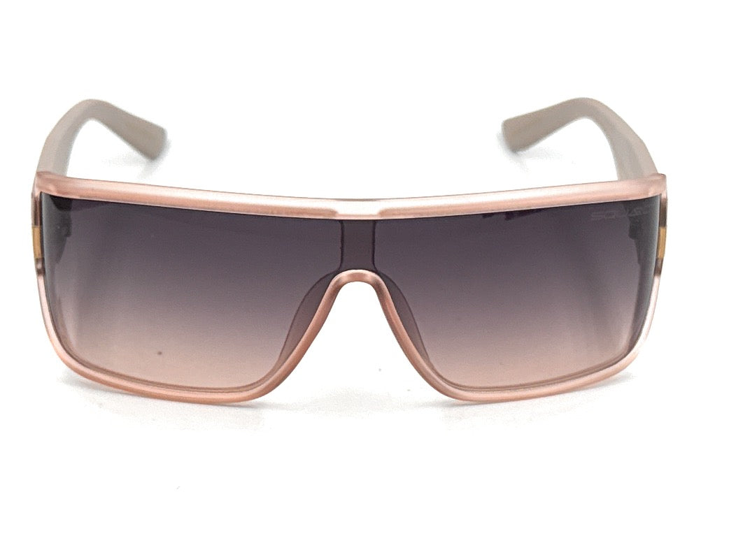 Squaro Bold Flat Top Shield Sunglasses - Black Frame with Smoke Gray Lenses Premium Quality Fashion Sunglasses – Black Frame with Gradient Gray Lenses | Classic Square Design SQ20251563