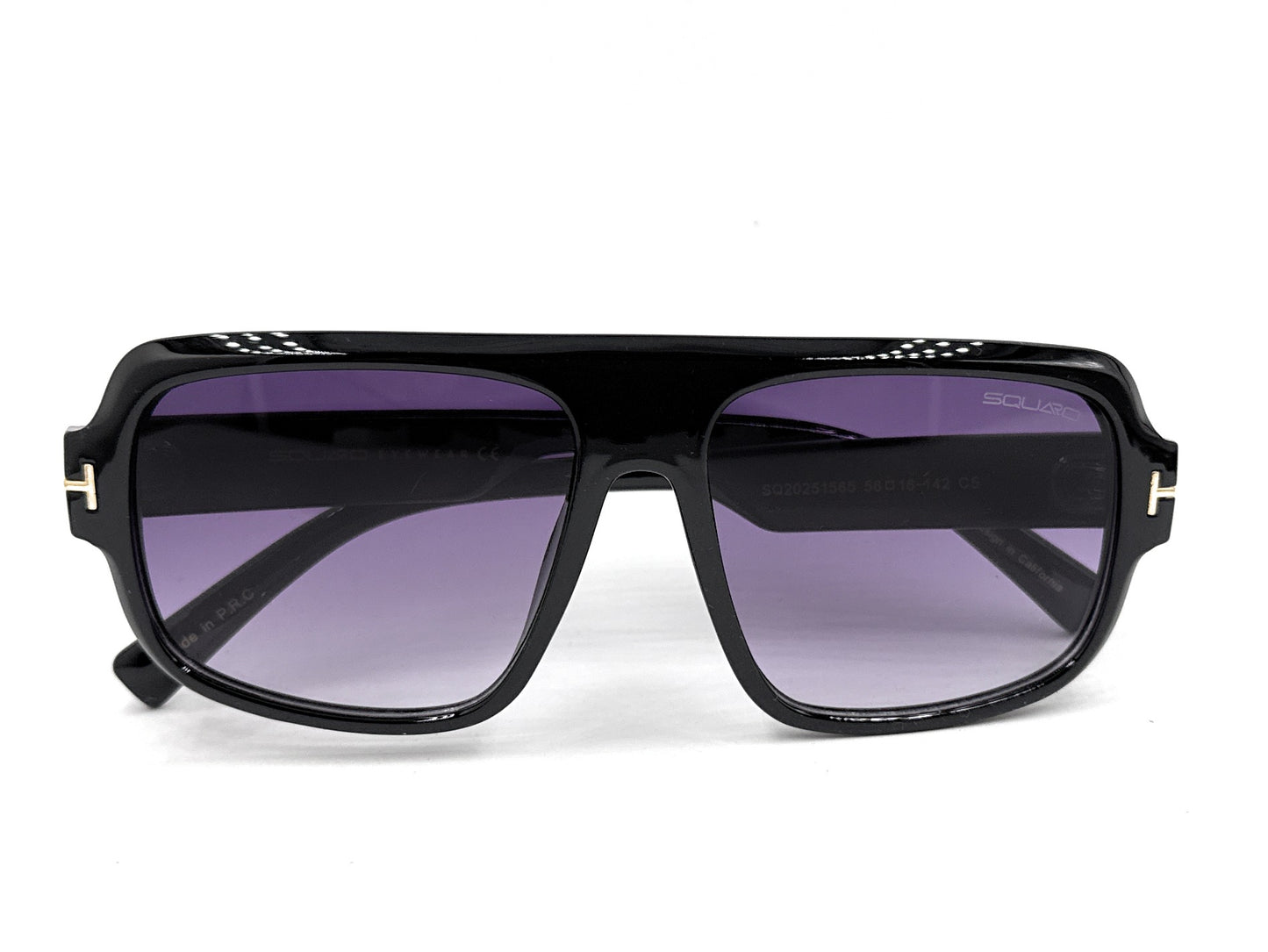 SQUARO Premium Quality Fashion Sunglasses – Black Frame with Gradient Gray Lenses | Classic Square Design SQ20241520
