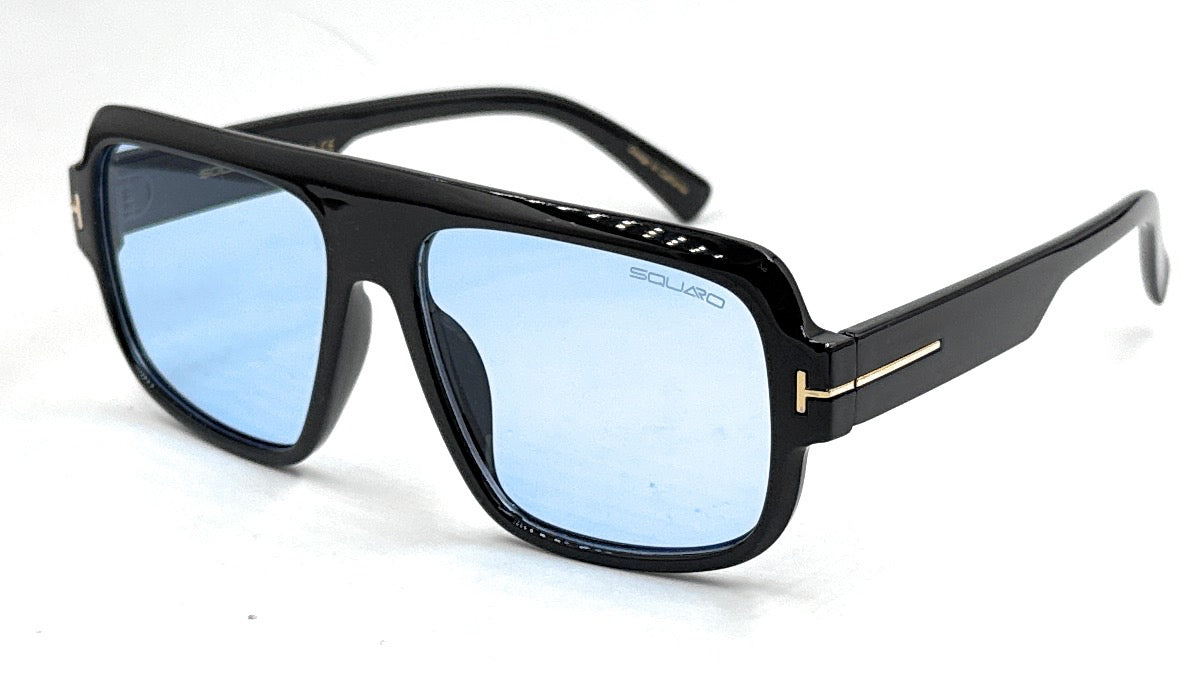 SQUARO Premium Quality Fashion Sunglasses – Black Frame with Gradient Gray Lenses | Classic Square Design SQ20241520