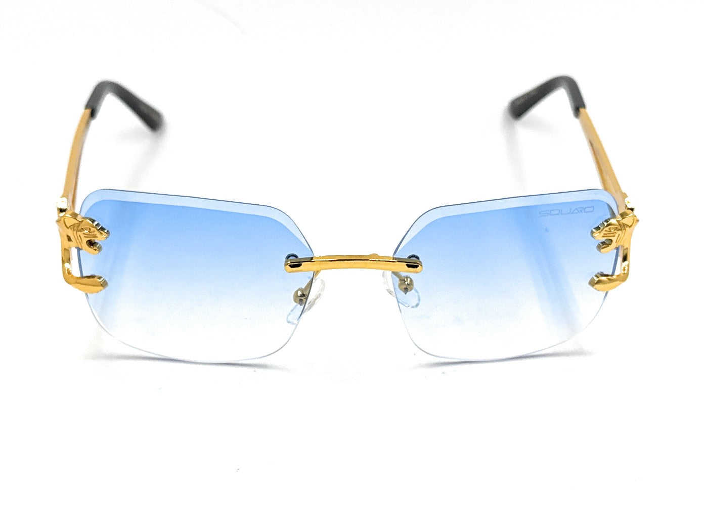 Luxury Rimless Geometric Sunglasses – Gradient Purple Lens | SQUARO Premium UVA- %100 protection SQ20251573