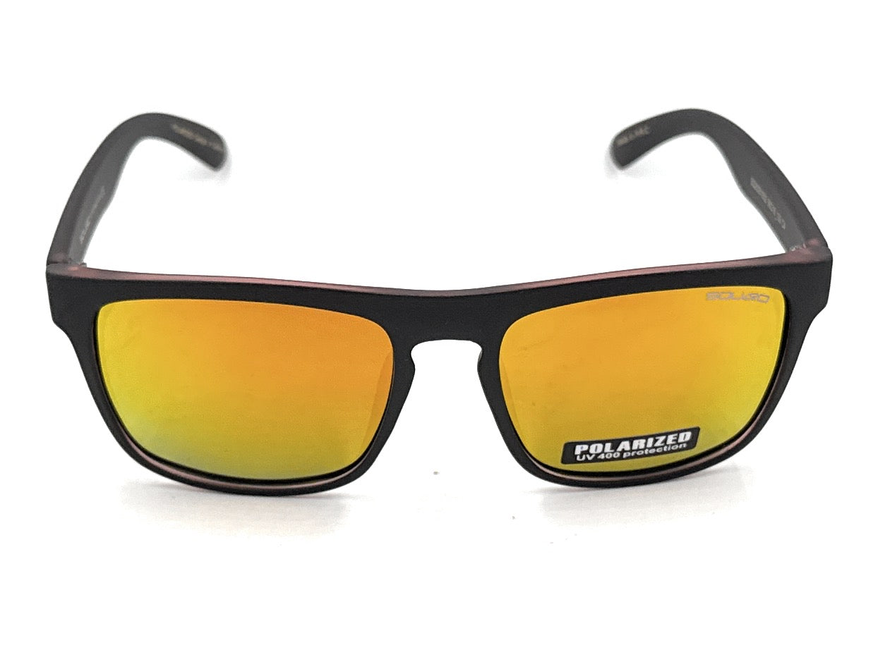 SQUARO Matte Black Polarized TAC Sunglasses β Blue Mirror Lenses with UV400 Protection               SQ20251532