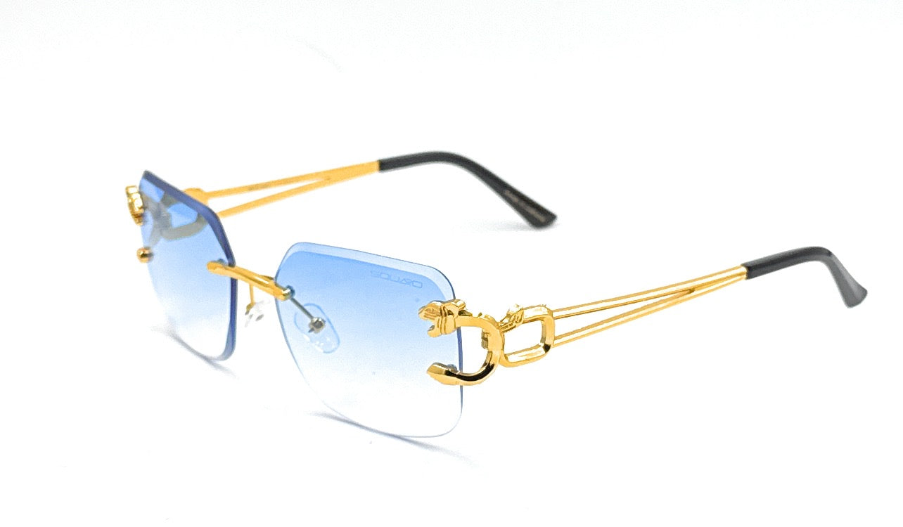 Luxury Rimless Geometric Sunglasses – Gradient Purple Lens | SQUARO Premium UVA- %100 protection SQ20251573