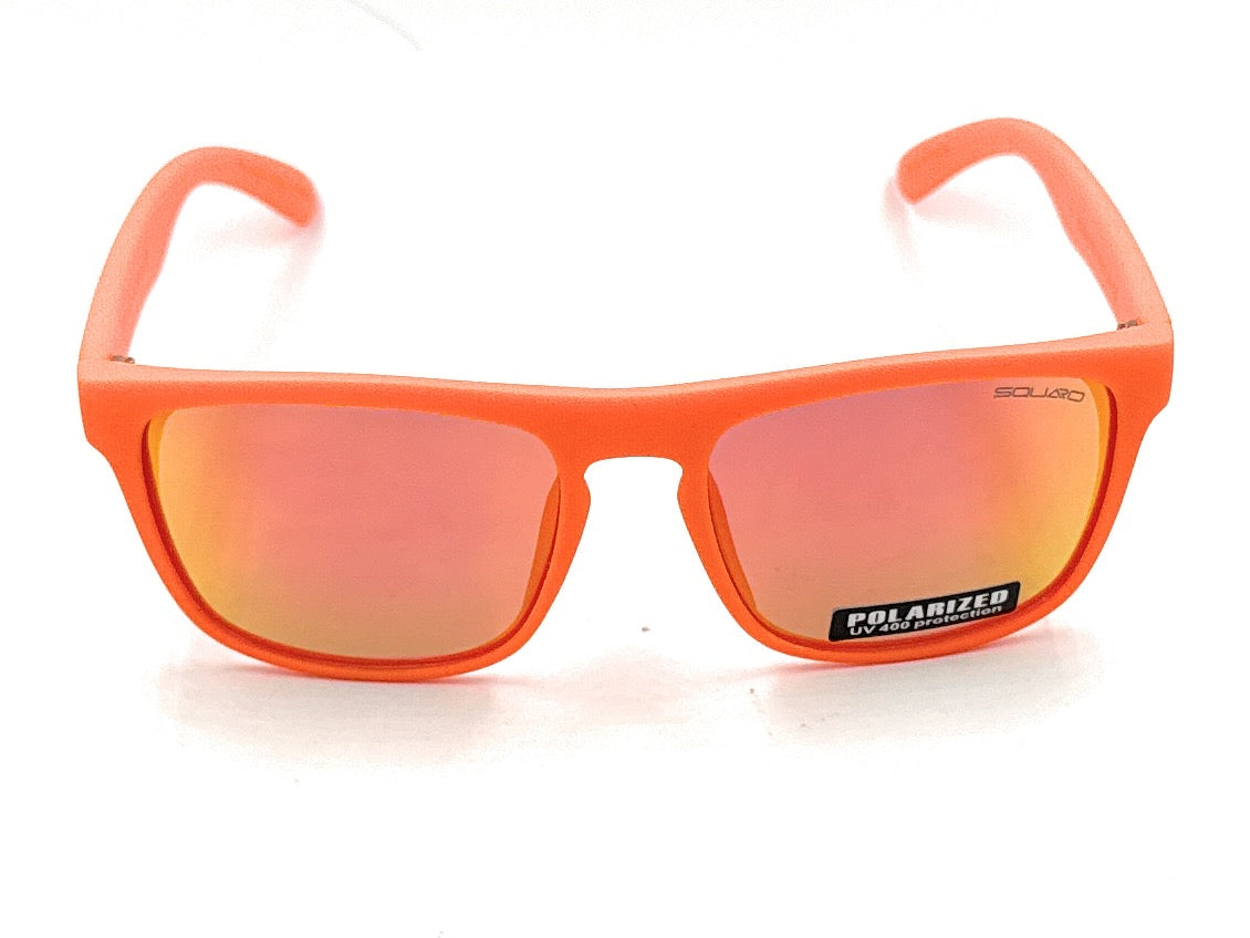 SQUARO Matte Black Polarized TAC Sunglasses β Blue Mirror Lenses with UV400 Protection               SQ20251532