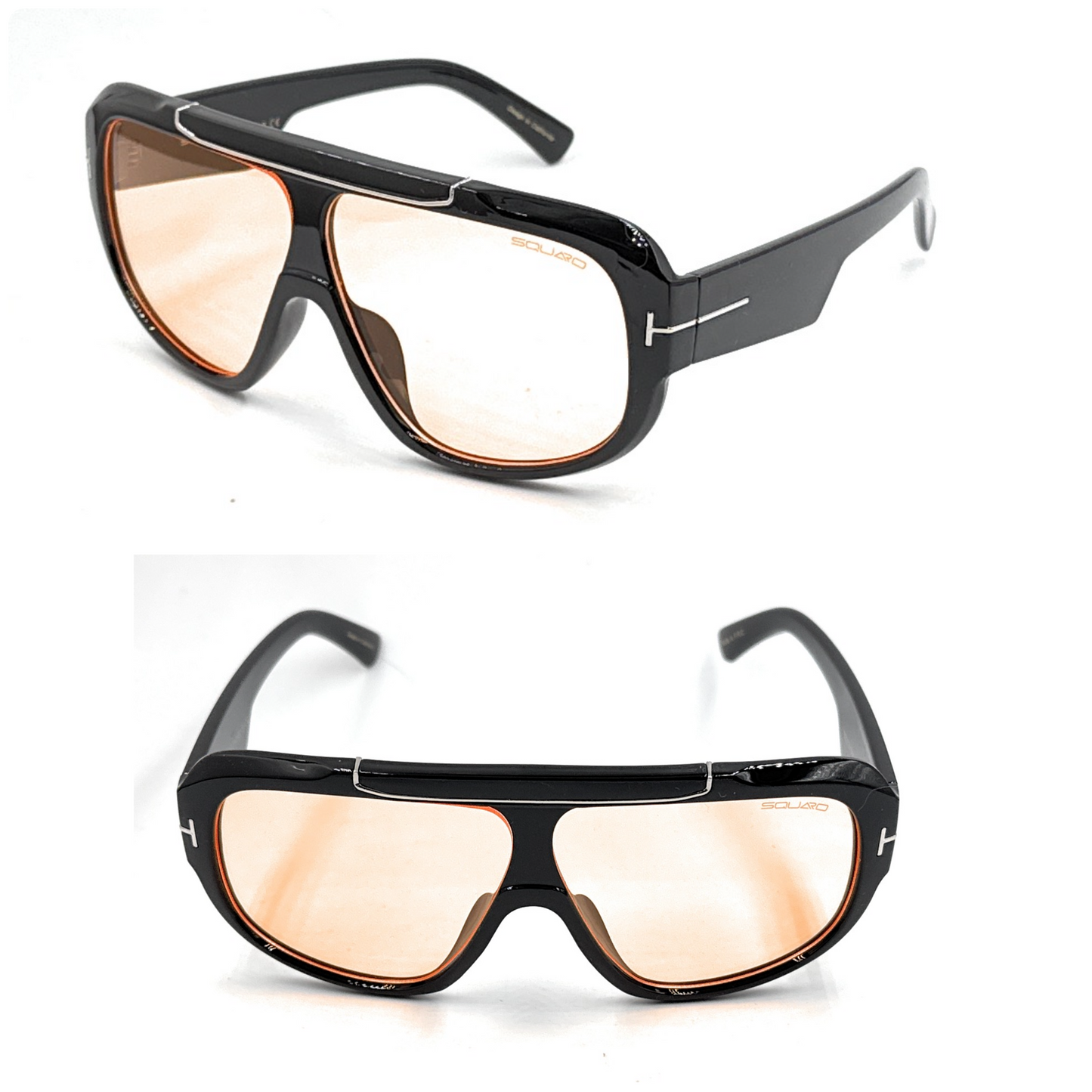 SQUARO Premium Quality Fashion Sunglasses – Black Oversized - Black Frame with Gradient Gray Lenses | Classic Square Design                                 SQ20241520