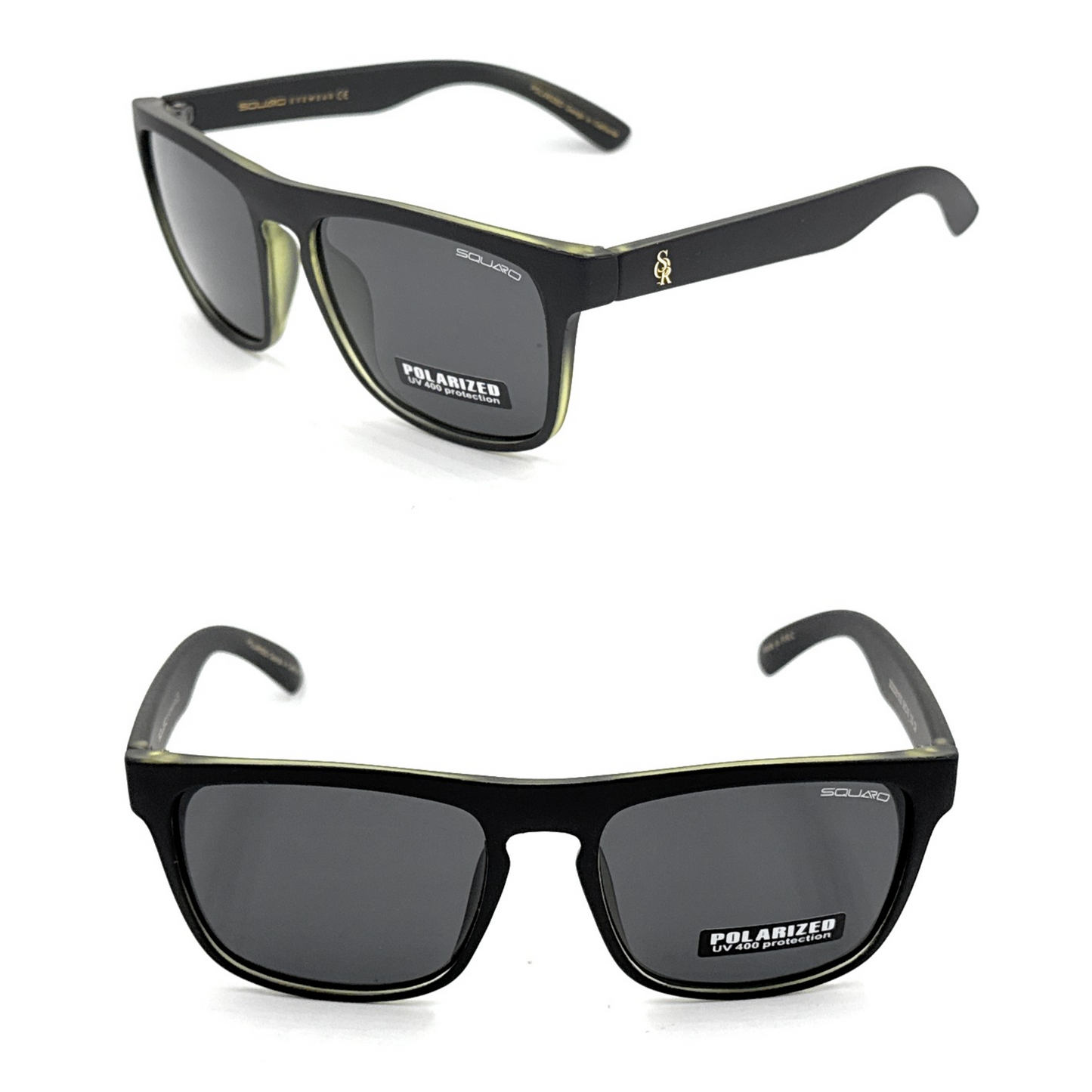 SQUARO Matte Black Polarized TAC Sunglasses β Blue Mirror Lenses with UV400 Protection               SQ20251532