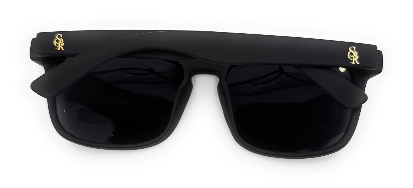 SQUARO Matte Black Polarized TAC Sunglasses β Blue Mirror Lenses with UV400 Protection               SQ20251532