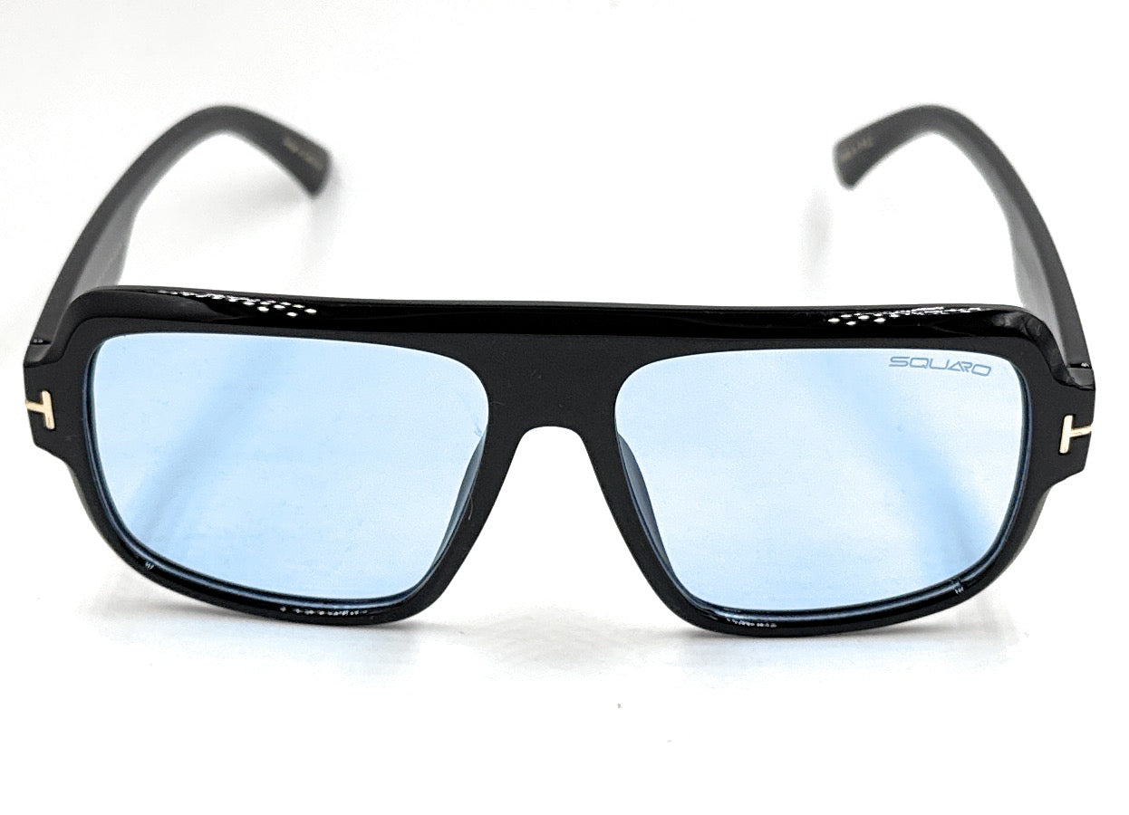 SQUARO Premium Quality Fashion Sunglasses – Black Frame with Gradient Gray Lenses | Classic Square Design SQ20241520