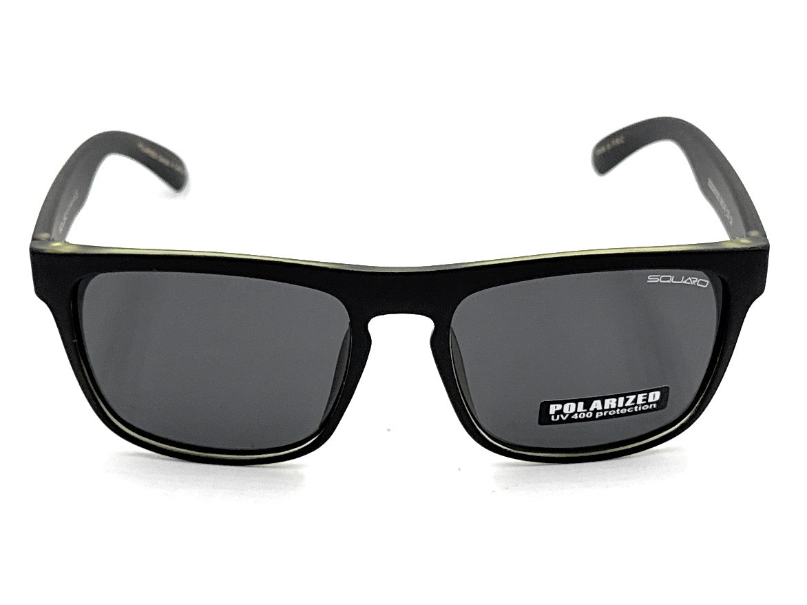 SQUARO Matte Black Polarized TAC Sunglasses β Blue Mirror Lenses with UV400 Protection               SQ20251532