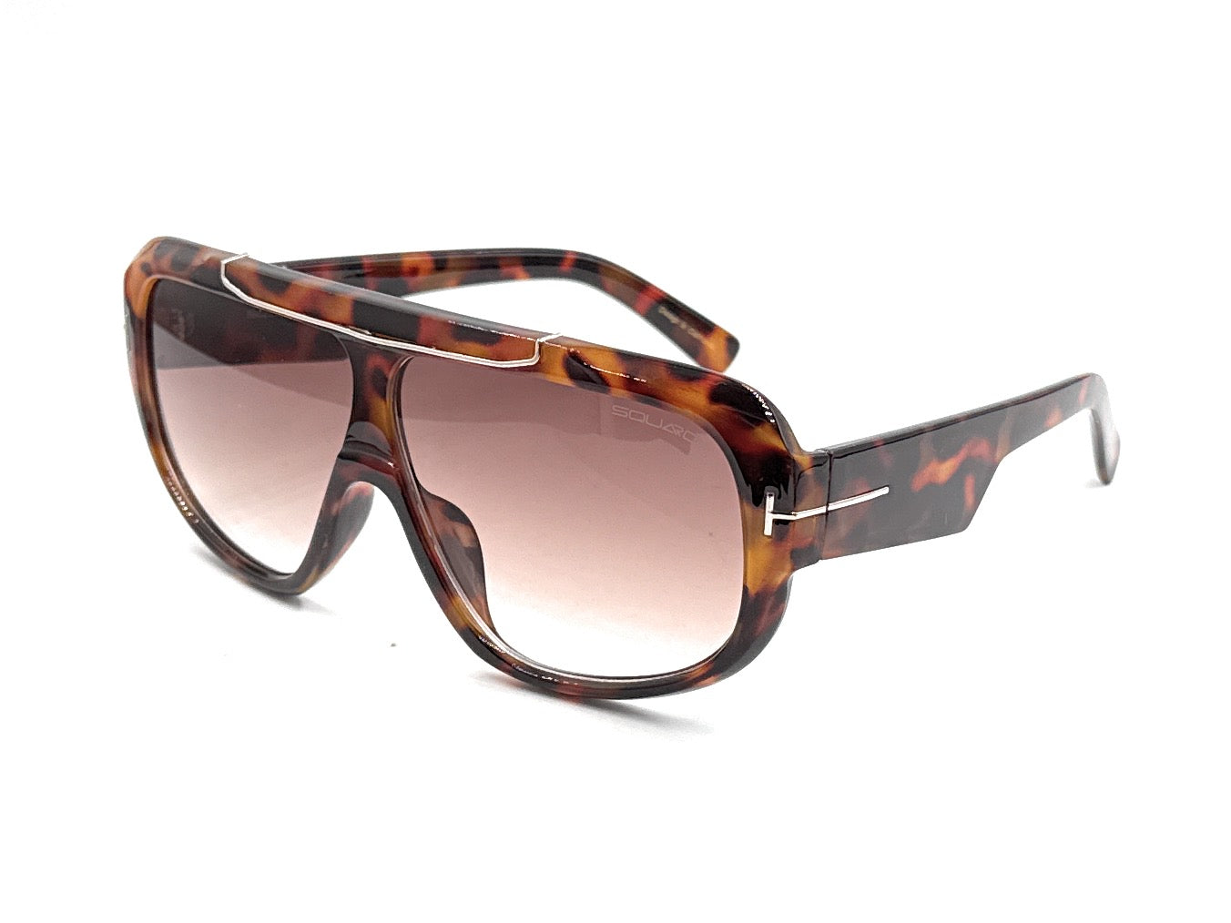 SQUARO Premium Quality Fashion Sunglasses – Black Oversized - Black Frame with Gradient Gray Lenses | Classic Square Design                                 SQ20241520