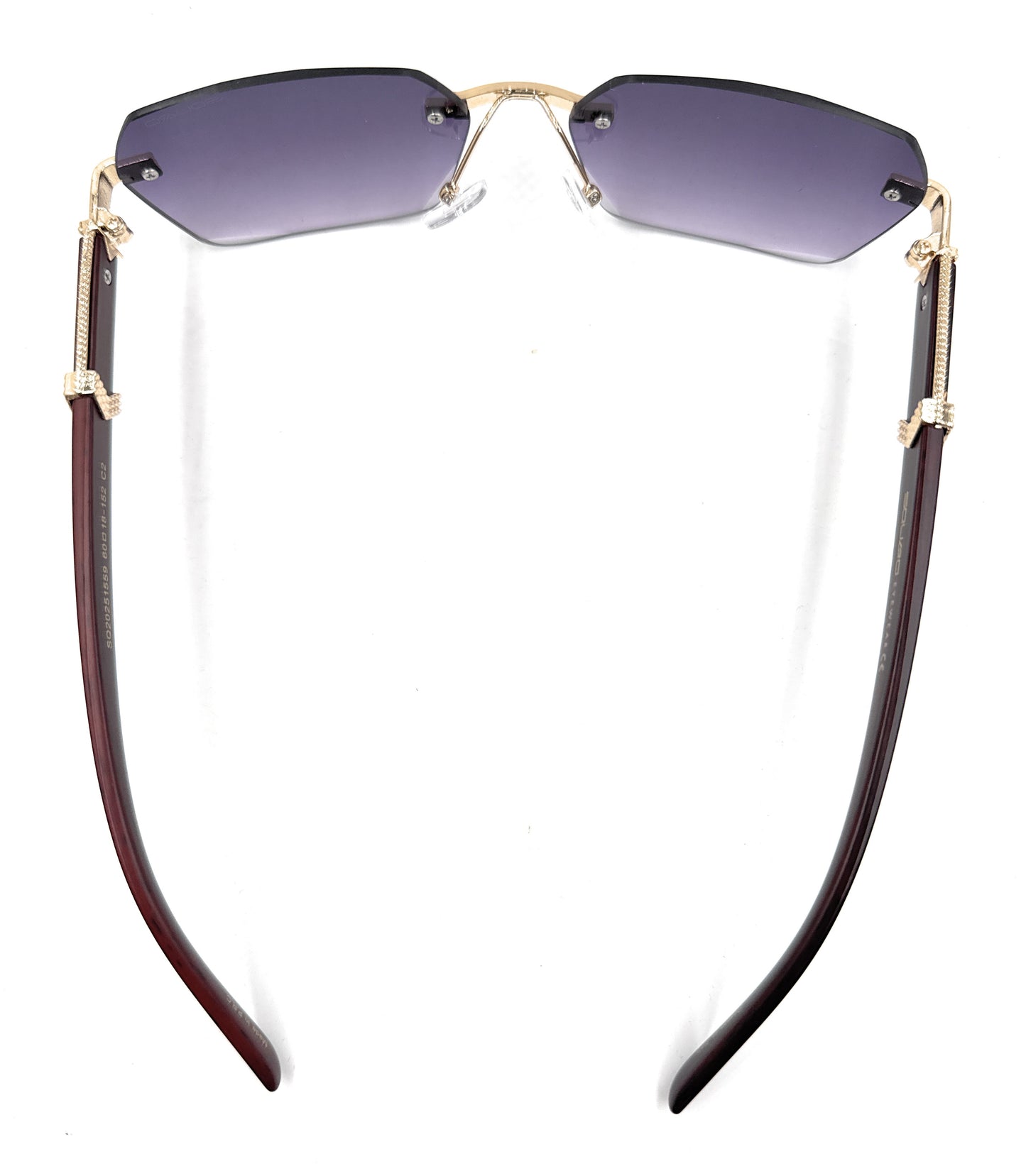Luxury Rimless Geometric Sunglasses – Gradient Purple Lens | SQUARO Premium Non- Polarized    SQ20251559