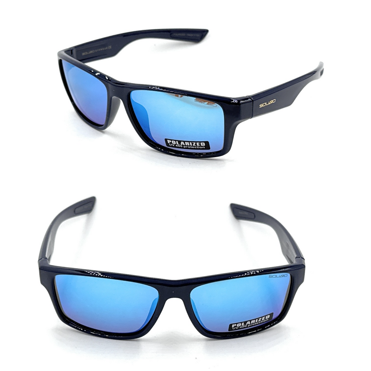 SQUARO Polarized UV400 Sunglasses – Black Sport Frame