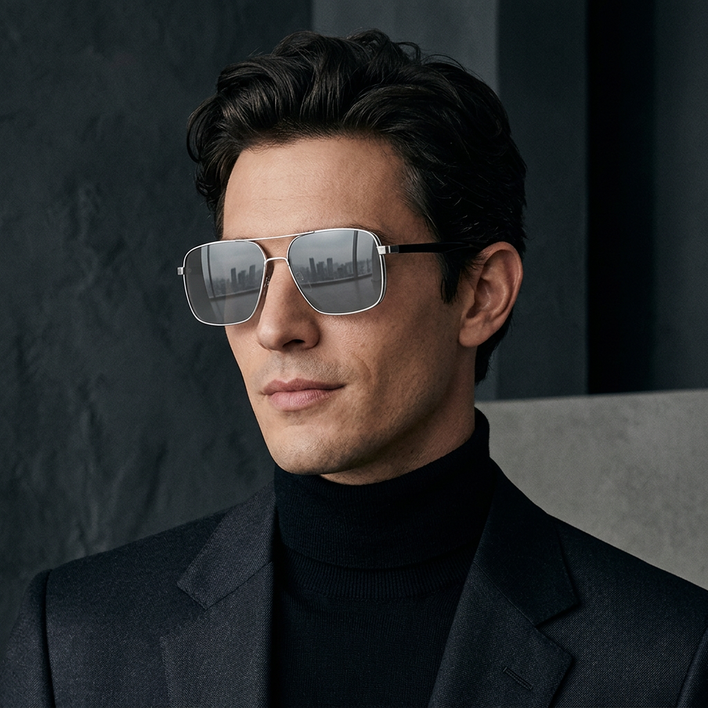 SQUARO Polarized Photochromic Aviator Sunglasses – TR90 + Metal Frame | UV400 Protection High Quality Light weight SQ20261611Square