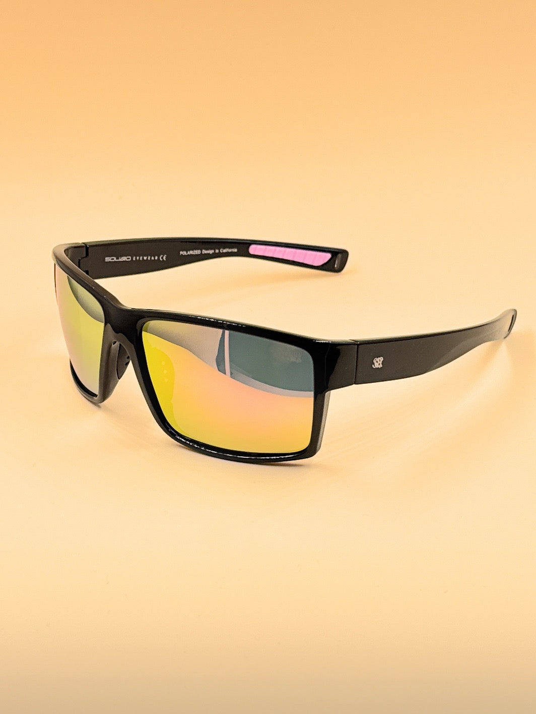 SQUARO 3150 Polarized Sport Sunglasses for Men – Matte Black Frame with Revo Polarized Lenses | UV400 Protection