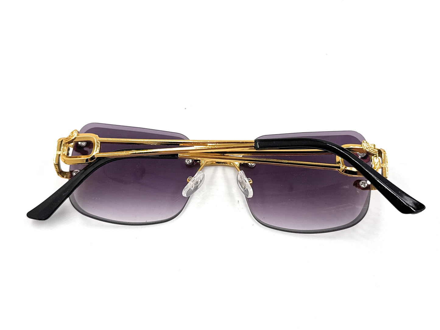 Luxury Rimless Geometric Sunglasses – Gradient Purple Lens | SQUARO Premium UVA- %100 protection SQ20251573