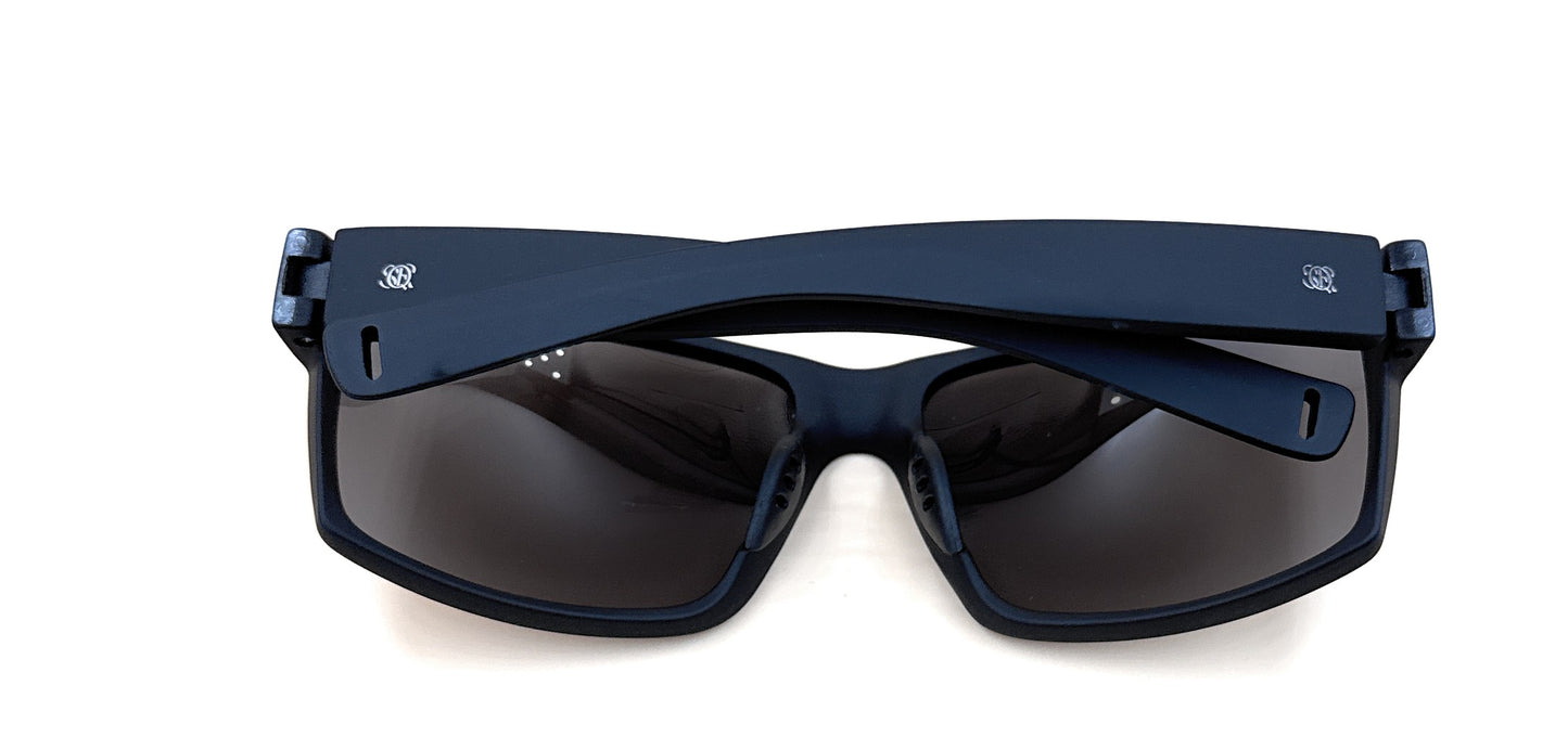 SQUARO 3150 Polarized Sport Sunglasses for Men – Matte Black Frame with Revo Polarized Lenses | UV400 Protection