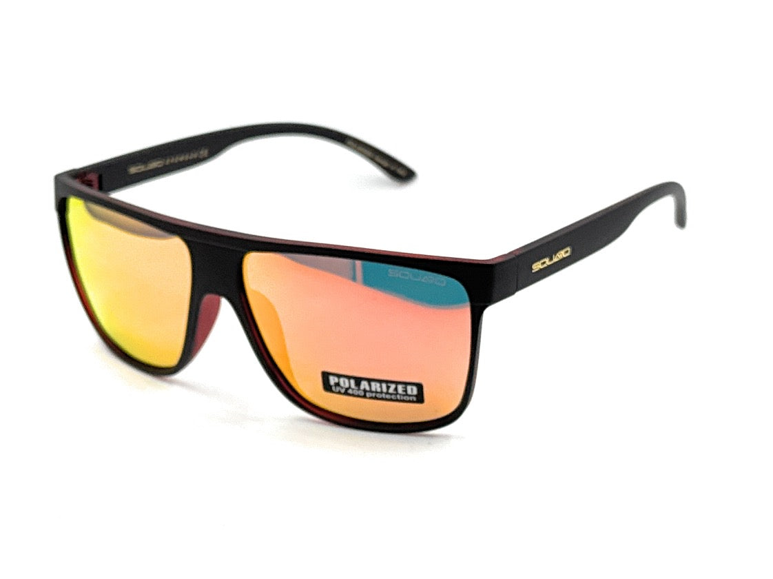 SQUARO TAC Polarized Sunglasses – Matte Black Frame with Soft Touch Rubber Coating | Premium UV400 Protection SQ20241529