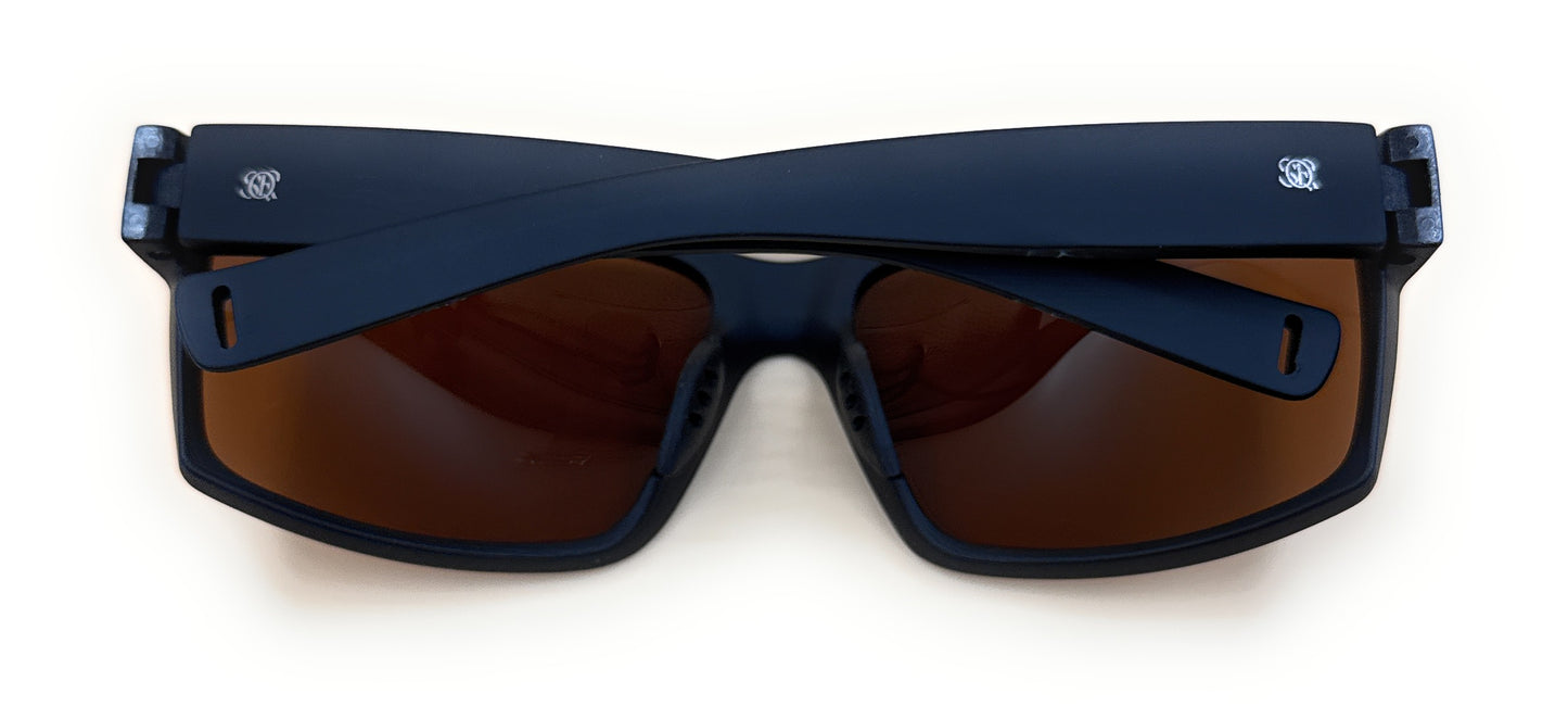 SQUARO 3150 Polarized Sport Sunglasses for Men – Matte Black Frame with Revo Polarized Lenses | UV400 Protection