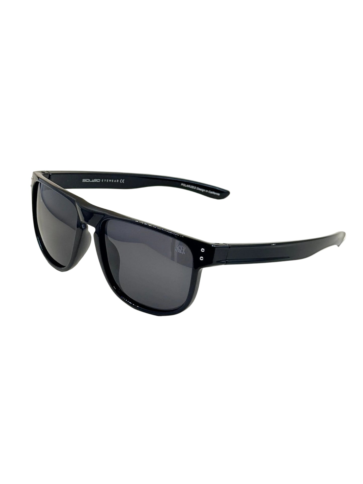 SQUARO TAC Polarized Sunglasses – Black Frame with Premium UV400 Protection SQ20261595 54#19-134