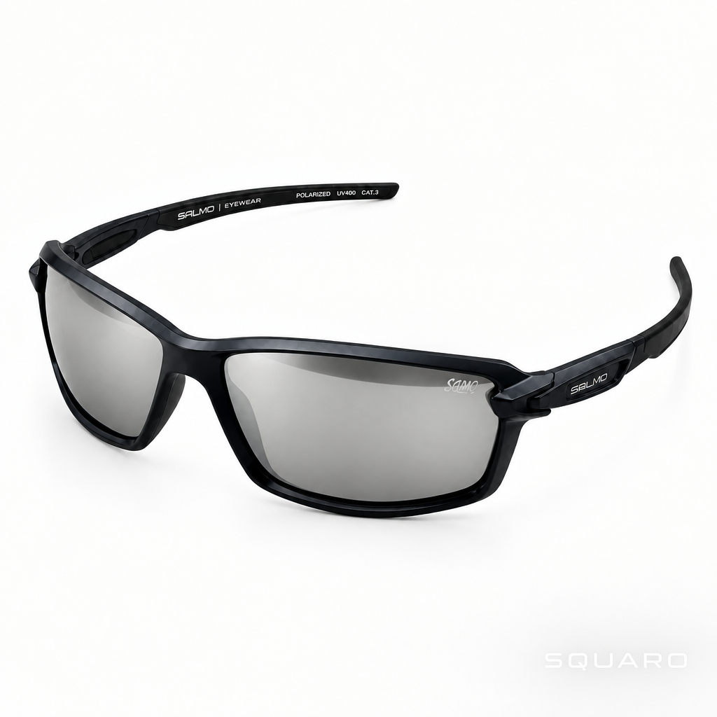SQUARO Rectangular POLARIZED Oversized Shield Sunglasses – Premium Black Frame UV400 Lenses  SQ20261610 67#19-131